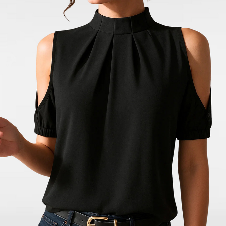 BRIANNE | ELEGANT SPLIT-SLEEVED PLEATED BLOUSE
