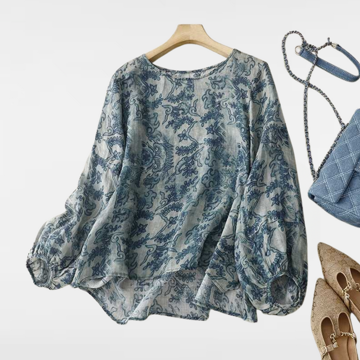AERIN | LONG SLEEVED LINEN BLOUSE