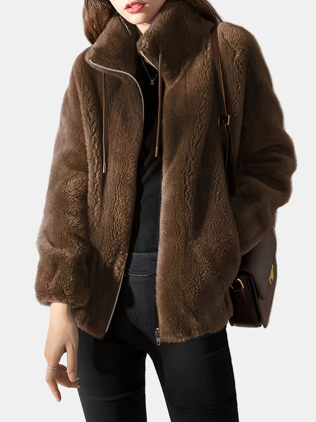 Zella | Cozy Fleeced-Lined Collared Jacket