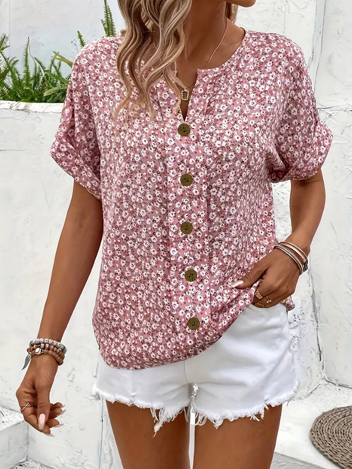 GRACEY | CHIC BUTTONED SUMMER BLOUSE
