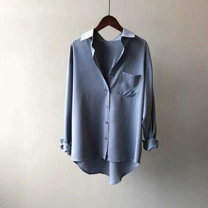 VIVIAN | CASUAL LONG SLEEVED LAPEL SHIRT