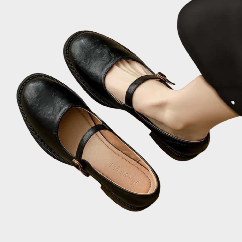 Poppy | Classic Leather Mary Janes