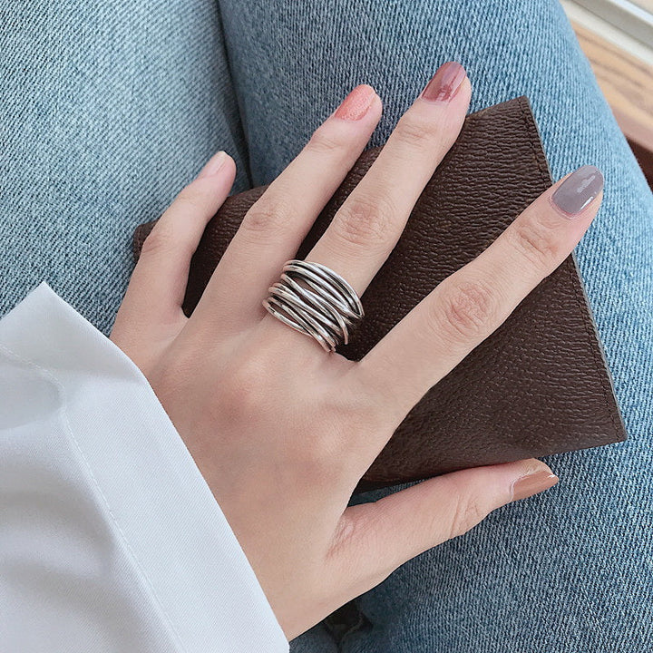 TAYLOR | ELEGANT LAYERED SILVER RING