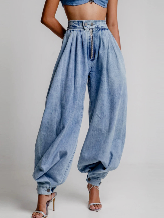 Trina | Chic High Waist Balloon Jeans