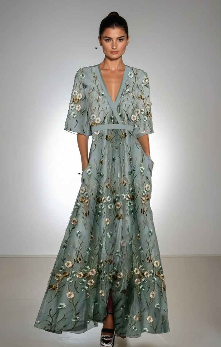 AVA™ | ELEGANT FLORAL DRESS