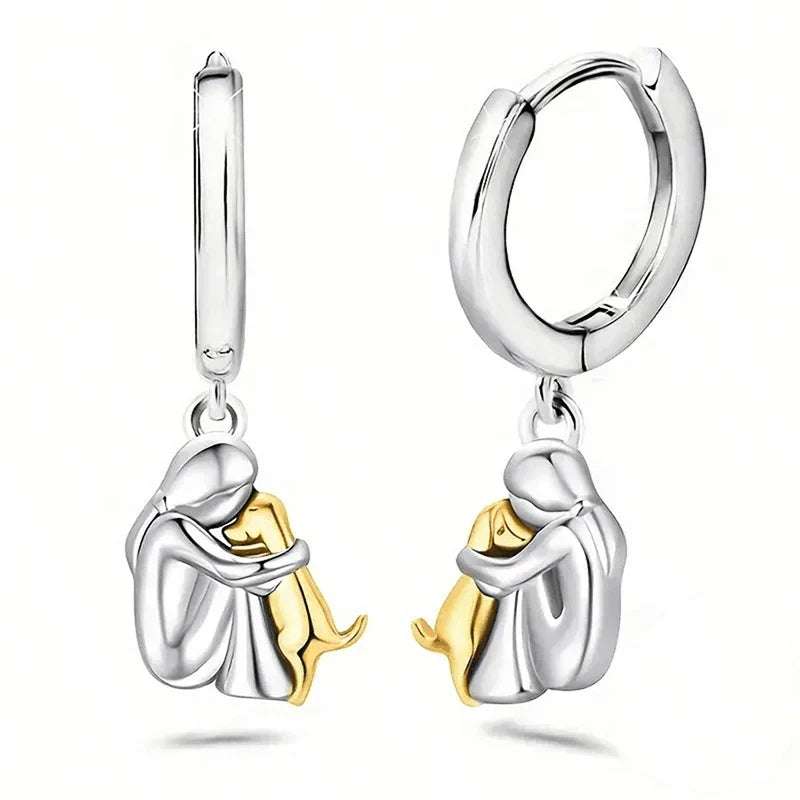 M&J | Earrings with Dog Icon (Round Closure)