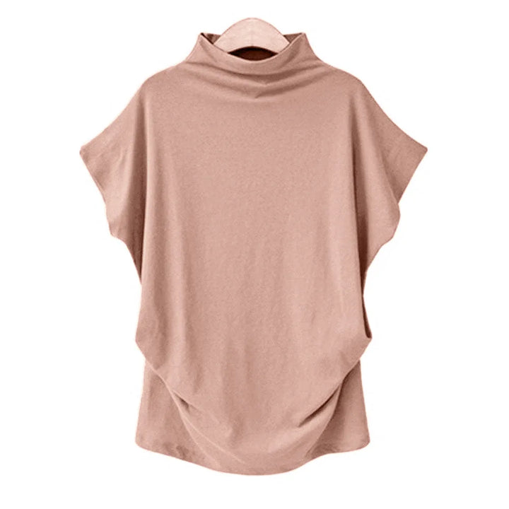 Lyra | Short Sleeve Turtleneck Blouse