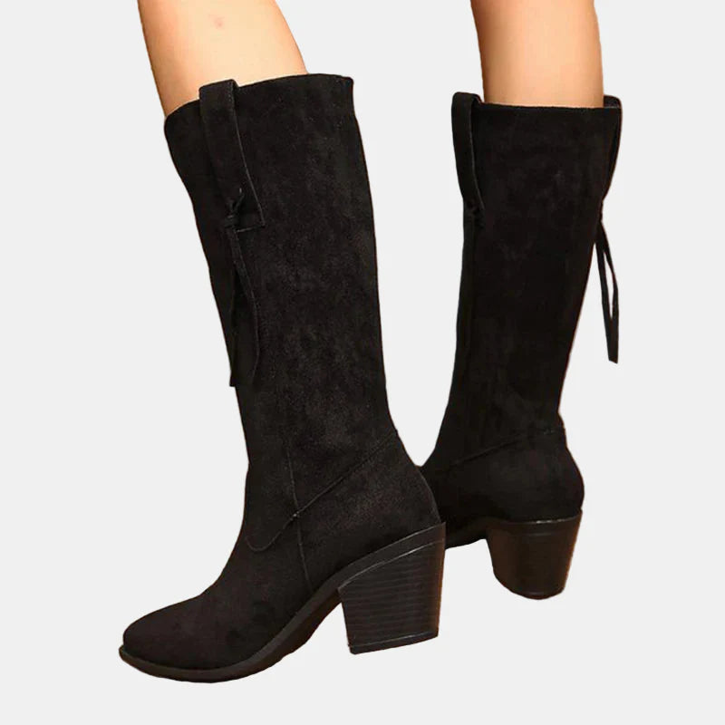 Remi | Retro Faux Suede Mid Calf Boots