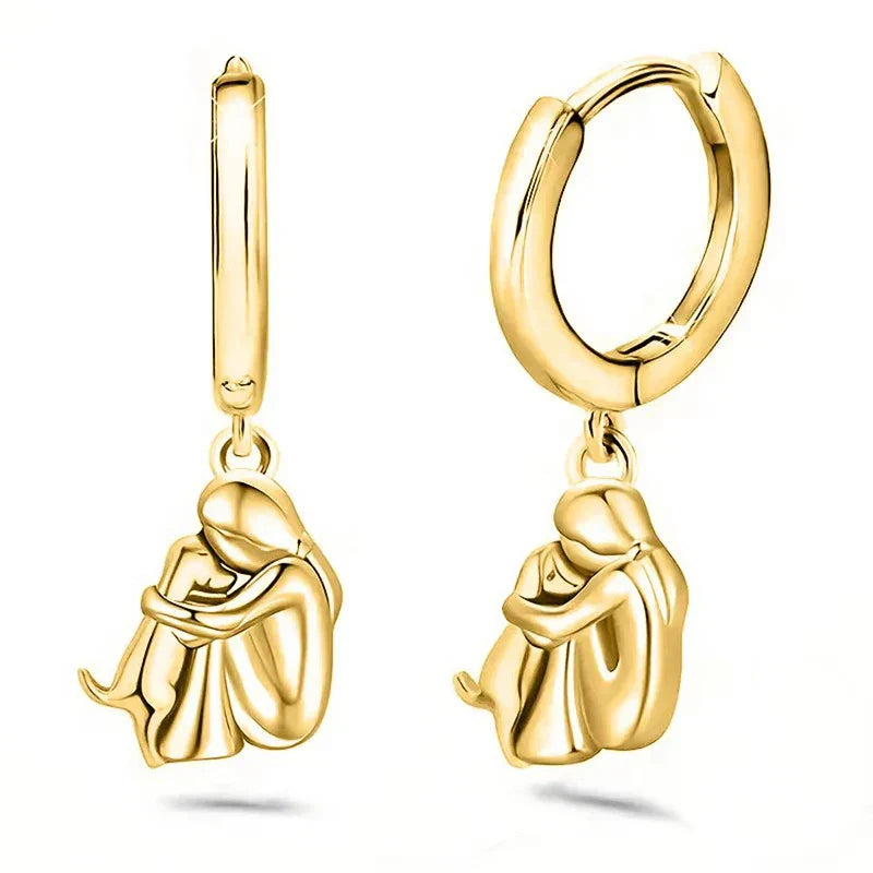 M&J | Earrings with Dog Icon (Round Closure)