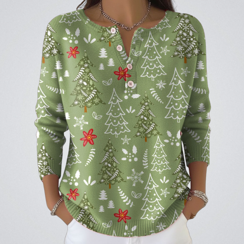 M&J | Christmas Sweater With Buttons