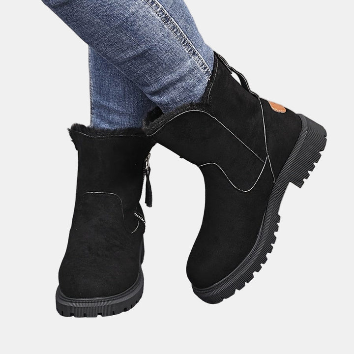 Amara | Suede Western-Style Boots