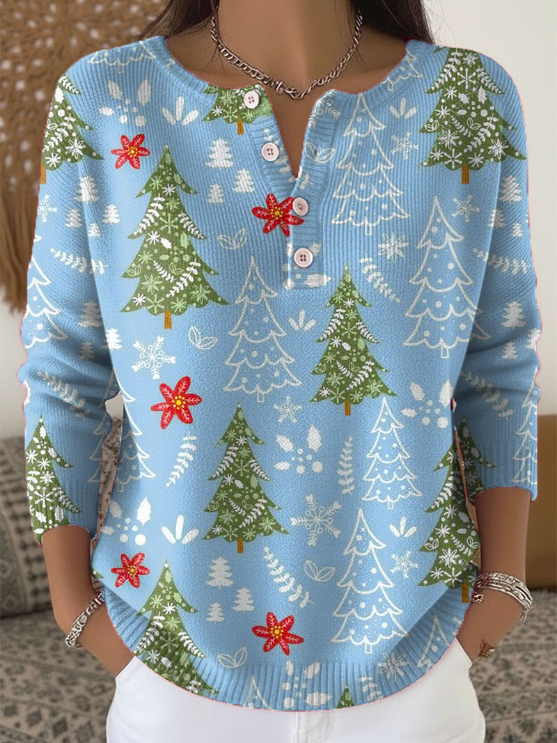 M&J | Christmas Sweater With Buttons
