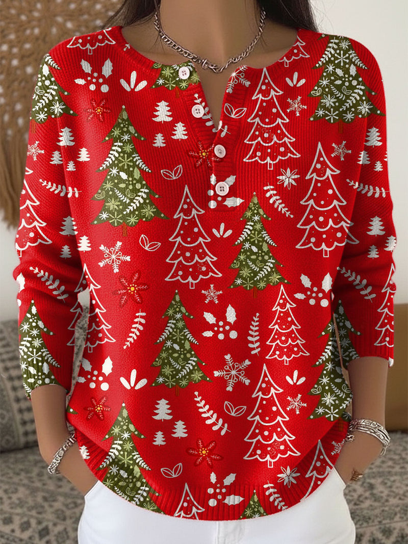 M&J | Christmas Sweater With Buttons