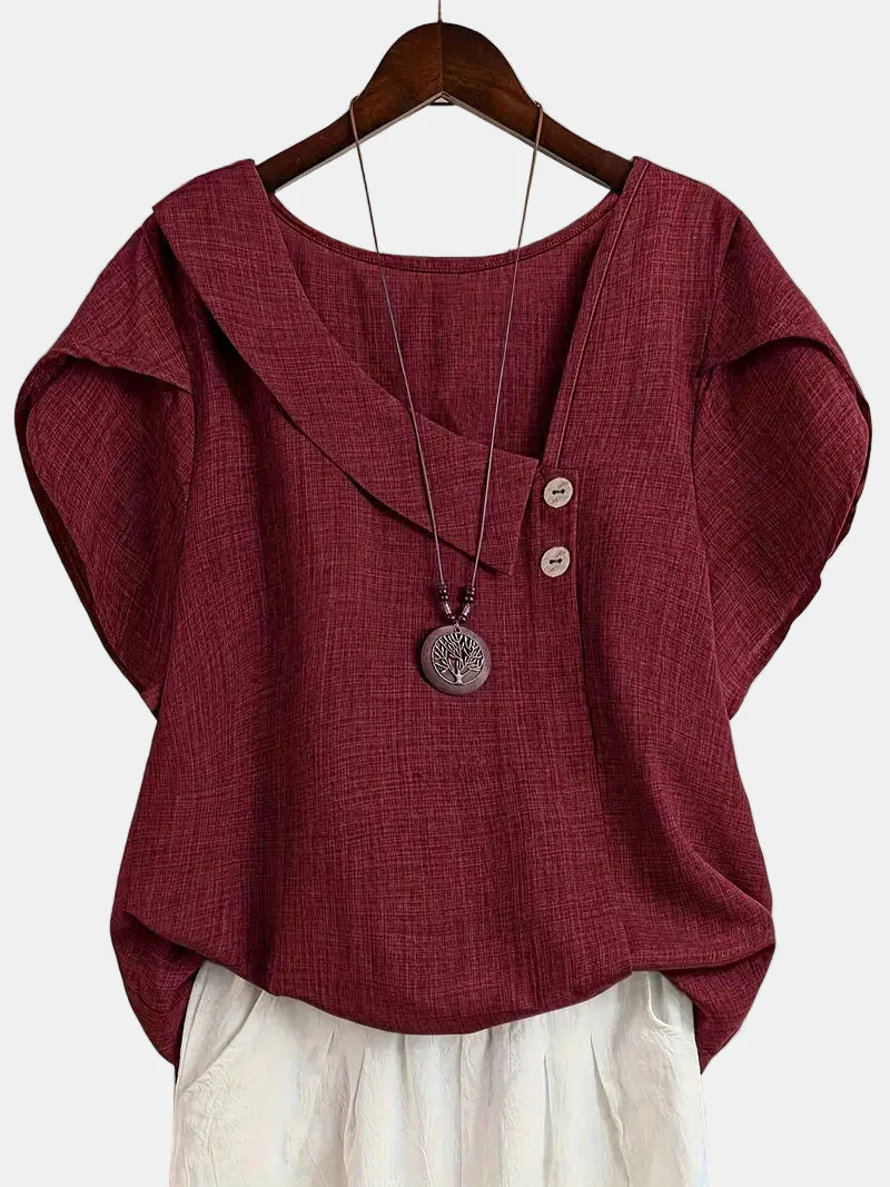 Saddie | Casual Asymmetrical Blouse