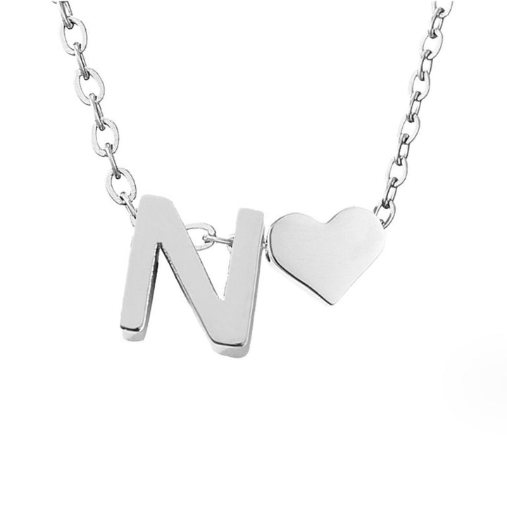 YAHNA | LETTER INITIAL SILVER NECKLACE
