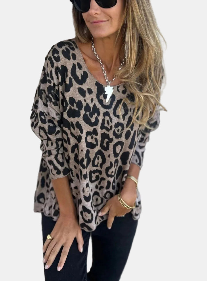 Greta | Leopard Print Blouse