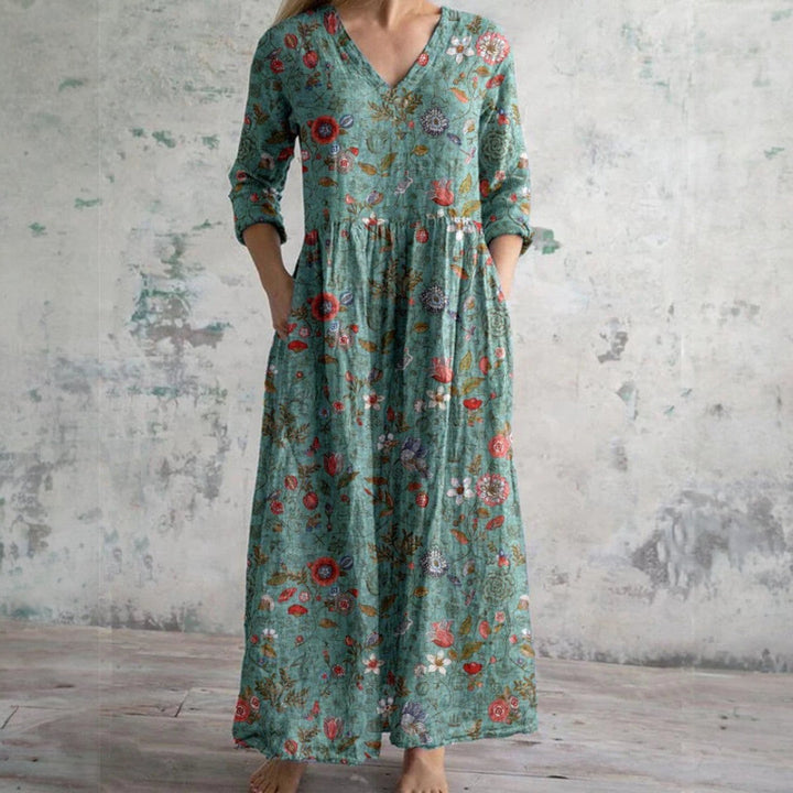 FAYE | HALF-SLEEVED  FLORAL DRESS