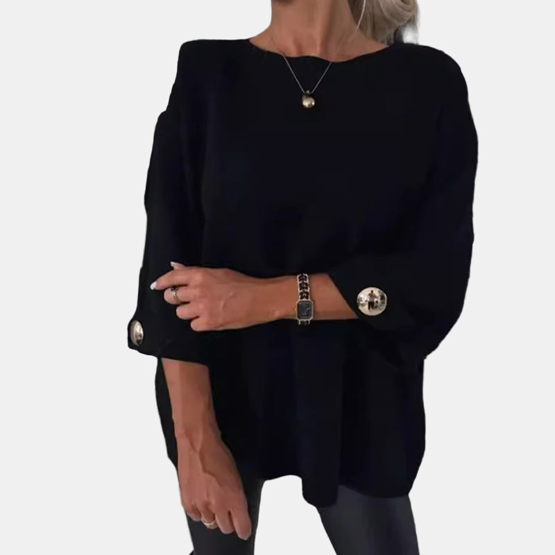 Elsinara | Long Sleeve Button Top