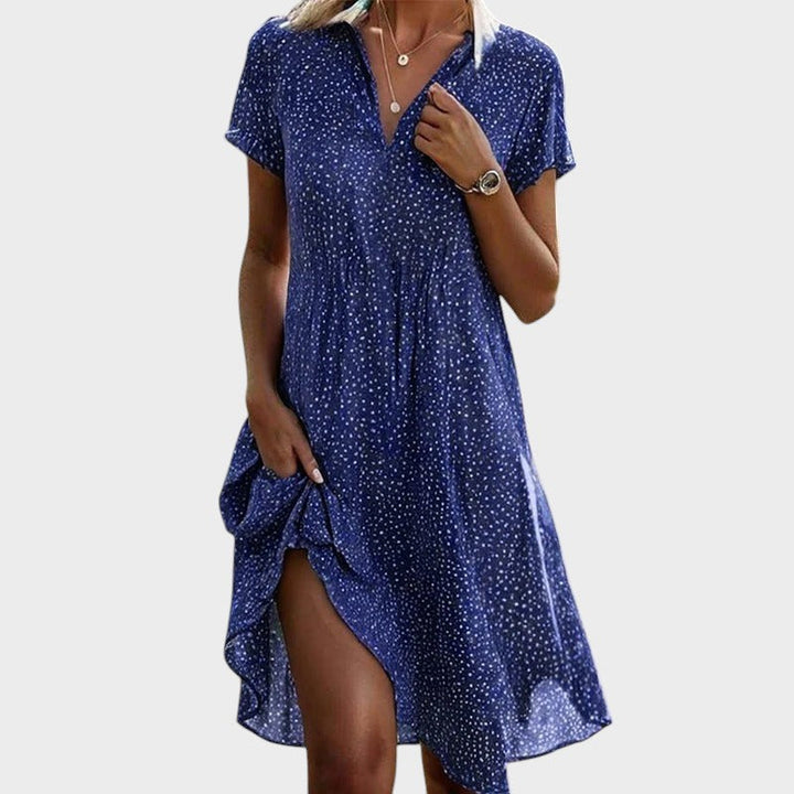 GWYN | POLKA DOT MIDI DRESS