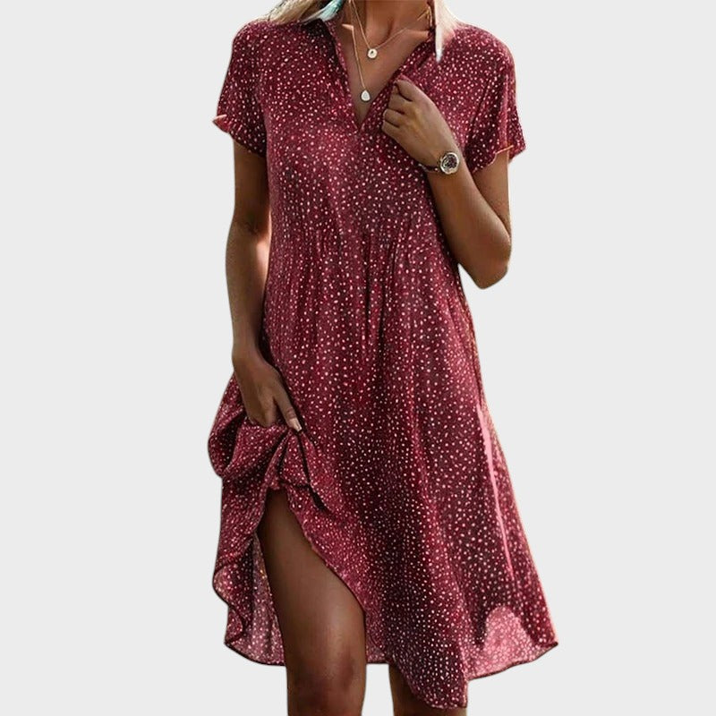 GWYN | POLKA DOT MIDI DRESS